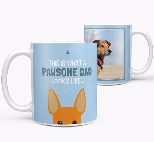 Personalized 'This is what a pawsome dad looks like...' Mug