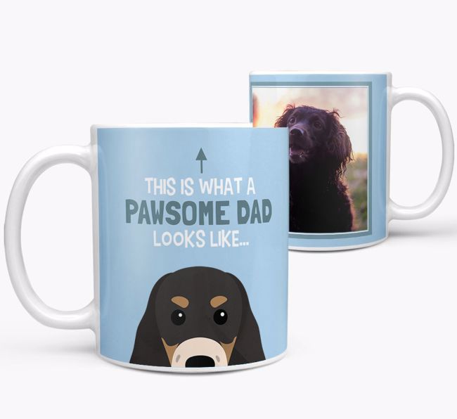 Personalized 'This is what a pawsome dad looks like...' Mug