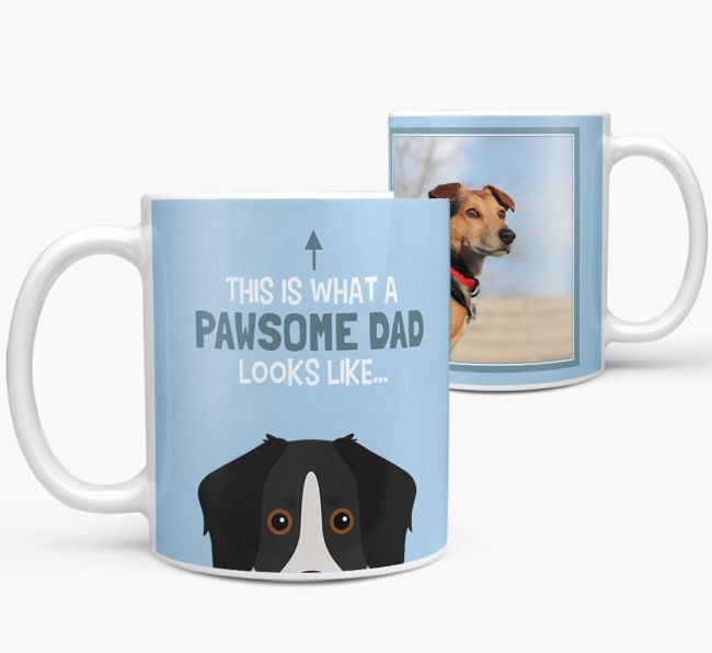 Personalized 'This is what a pawsome dad looks like...' Mug