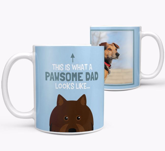 Personalized 'This is what a pawsome dad looks like...' Mug