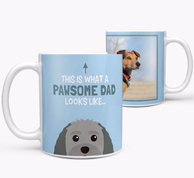 Personalized 'This is what a pawsome dad looks like...' Mug