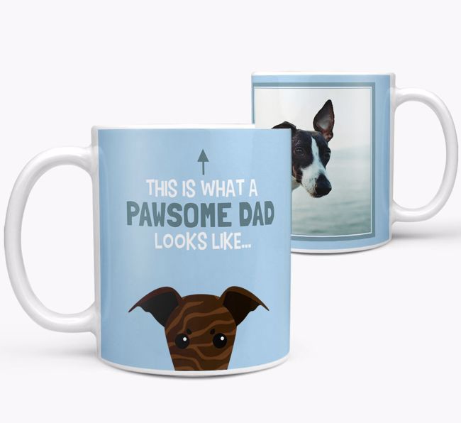 Personalized 'This is what a pawsome dad looks like...' Mug