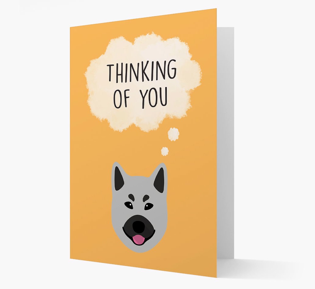 'Thinking of You' - Personalised {breedFullName} Card Front