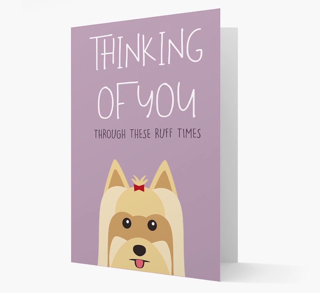 'Thinking Of You' - Personalized {breedFullName} Card Front