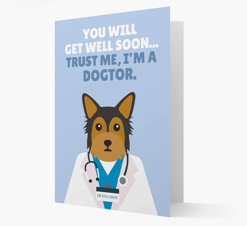 'Trust Me I'm a Dogtor' - Personalised {breedFullName} Card- front