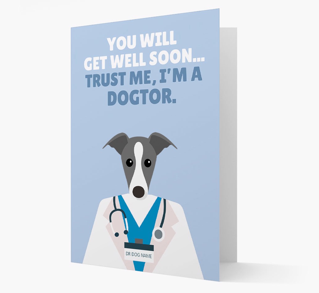 'Trust Me I'm a Dogtor' - Personalised {breedFullName} Card- front