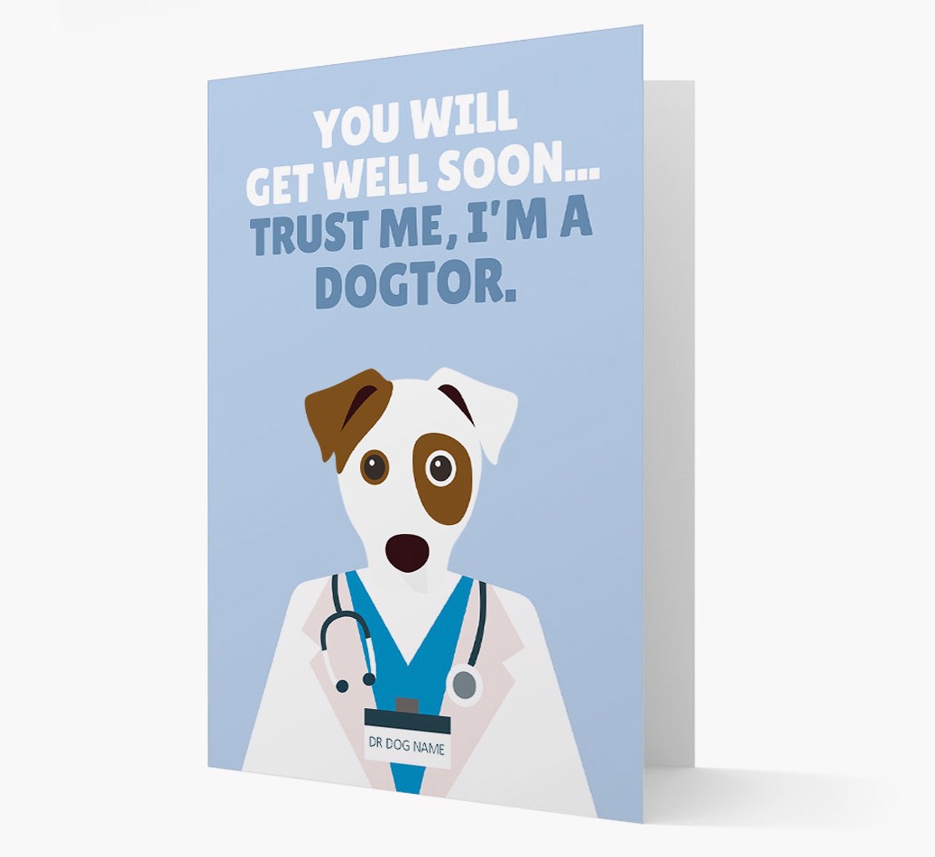 'Trust Me I'm a Dogtor' - Personalised {breedFullName} Card- front