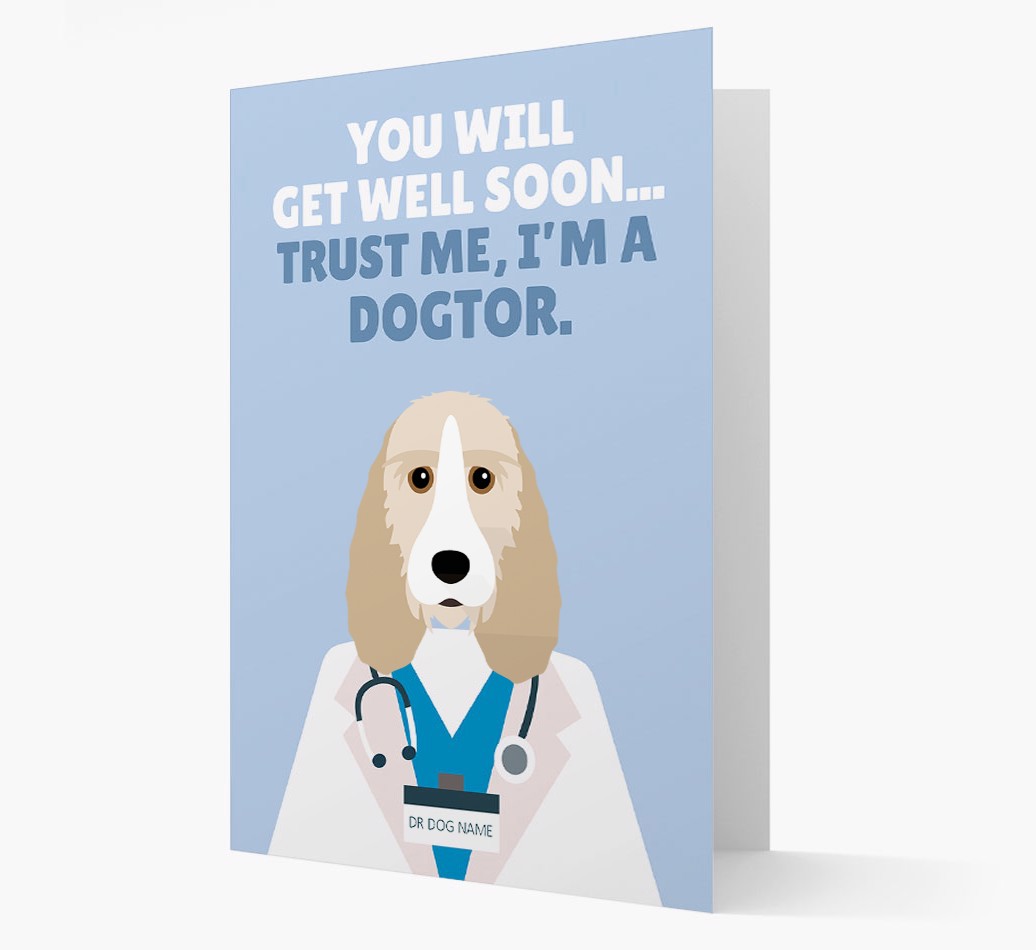 'Trust Me I'm a Dogtor' - Personalized {breedFullName} Card- front