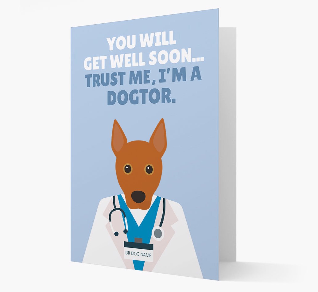 'Trust Me I'm a Dogtor' - Personalised {breedFullName} Card- front