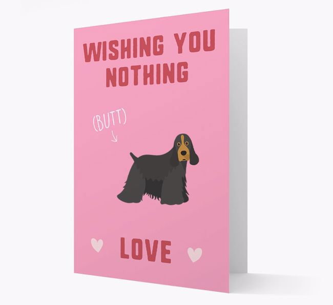 'Wishing You Nothing Butt Love' Card with {breedFullName} Icon