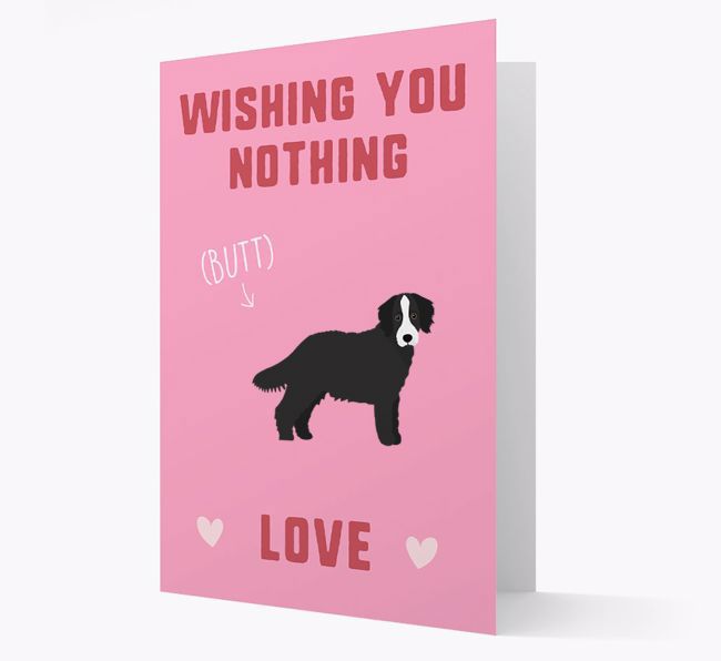 'Wishing You Nothing Butt Love' Card with {breedFullName} Icon