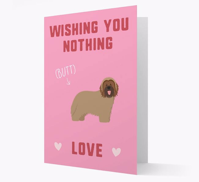 'Wishing You Nothing Butt Love' Card with {breedFullName} Icon