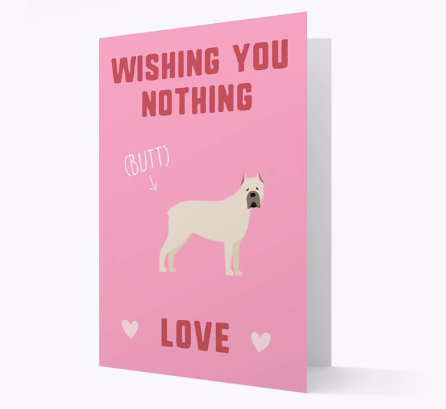 'Wishing You Nothing Butt Love' Card with {breedFullName} Icon