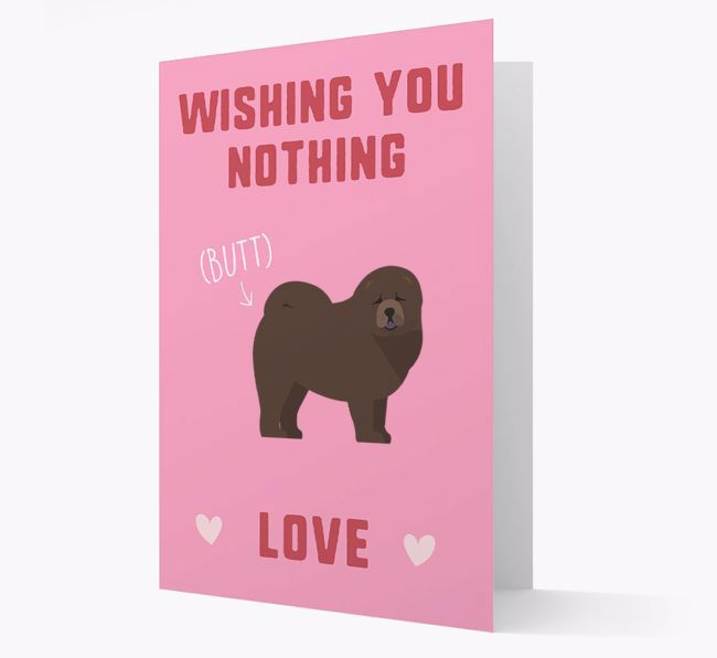 'Wishing You Nothing Butt Love' Card with {breedFullName} Icon