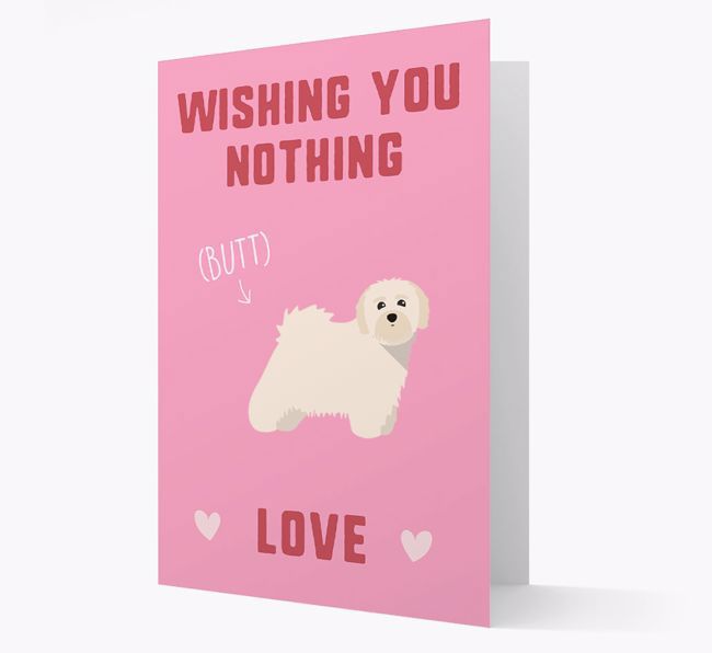 'Wishing You Nothing Butt Love' Card with {breedFullName} Icon