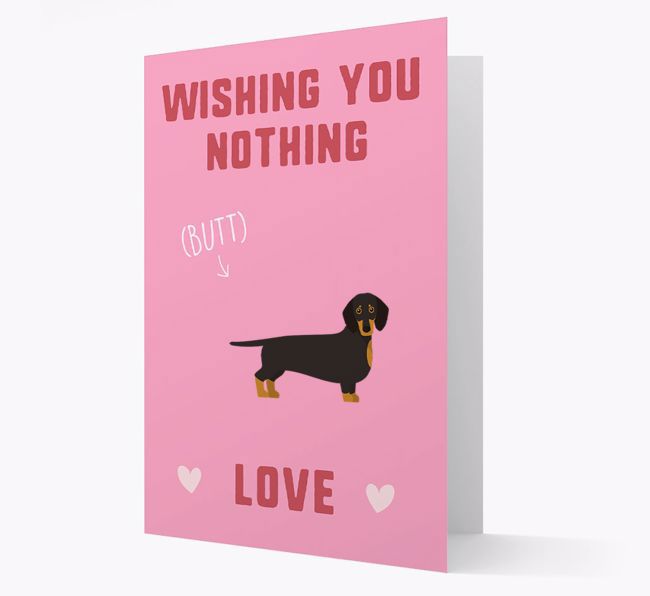 'Wishing You Nothing Butt Love' Card with {breedFullName} Icon