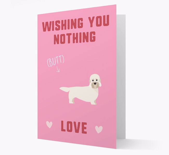 'Wishing You Nothing Butt Love' Card with {breedFullName} Icon