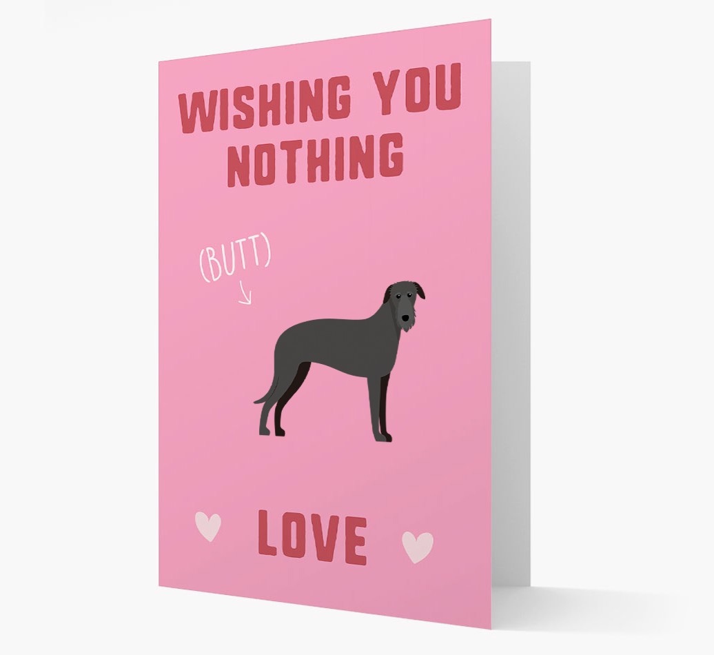'Wishing You Nothing Butt Love' - Personalized {breedFullName} Card- front