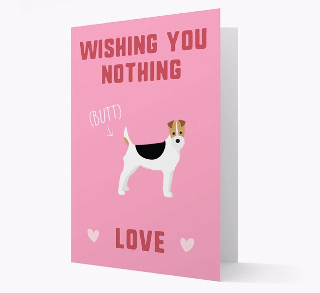 'Wishing You Nothing Butt Love' Card with {breedFullName} Icon