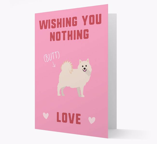 'Wishing You Nothing Butt Love' Card with {breedFullName} Icon