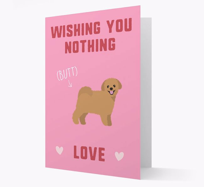 'Wishing You Nothing Butt Love' Card with {breedFullName} Icon