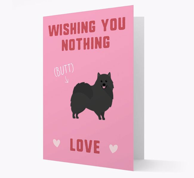 'Wishing You Nothing Butt Love' Card with {breedFullName} Icon