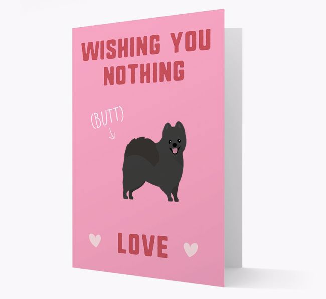 'Wishing You Nothing Butt Love' Card with {breedFullName} Icon