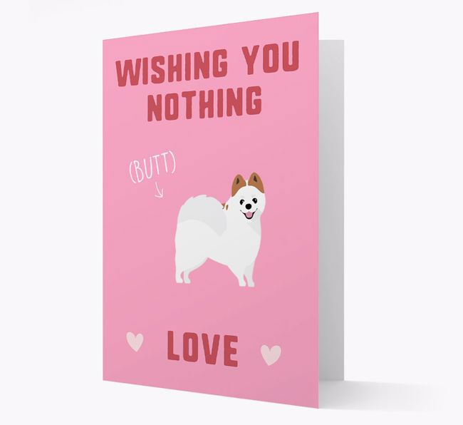 'Wishing You Nothing Butt Love' Card with {breedFullName} Icon