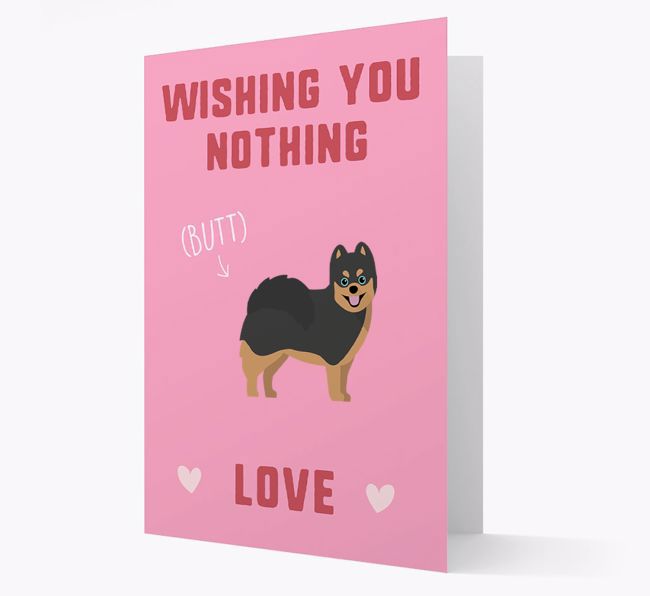 'Wishing You Nothing Butt Love' Card with {breedFullName} Icon