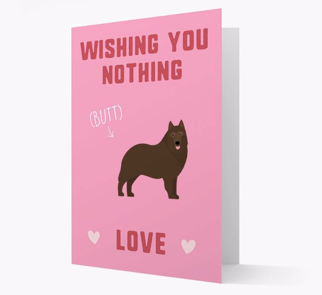 'Wishing You Nothing Butt Love' Card with {breedFullName} Icon