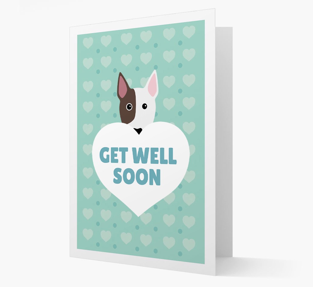 Get Well Soon Card with {breedFullName} Icon front