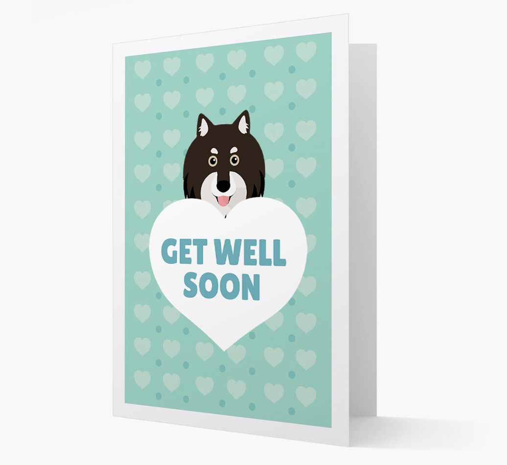 Get Well Soon Card with {breedFullName} Icon front