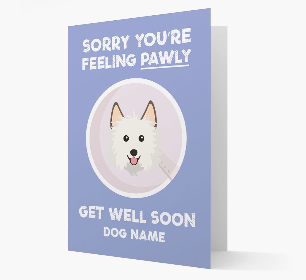 'Feeling Pawly' - Personalized {breedFullName} Card- front