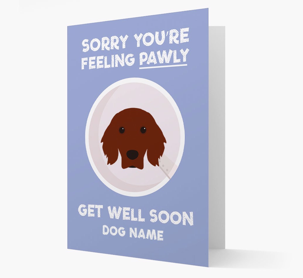 'Feeling Pawly' - Personalised {breedFullName} Card- front