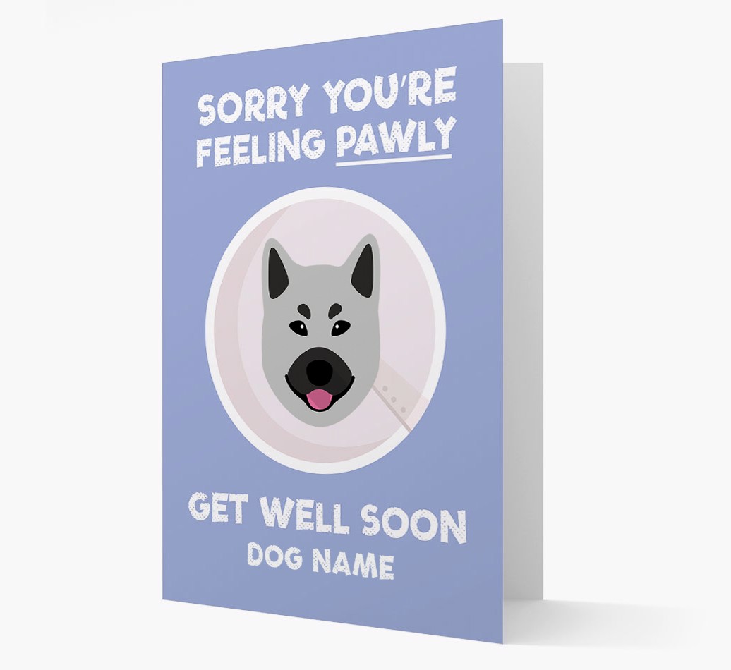 'Feeling Pawly' - Personalised {breedFullName} Card- front