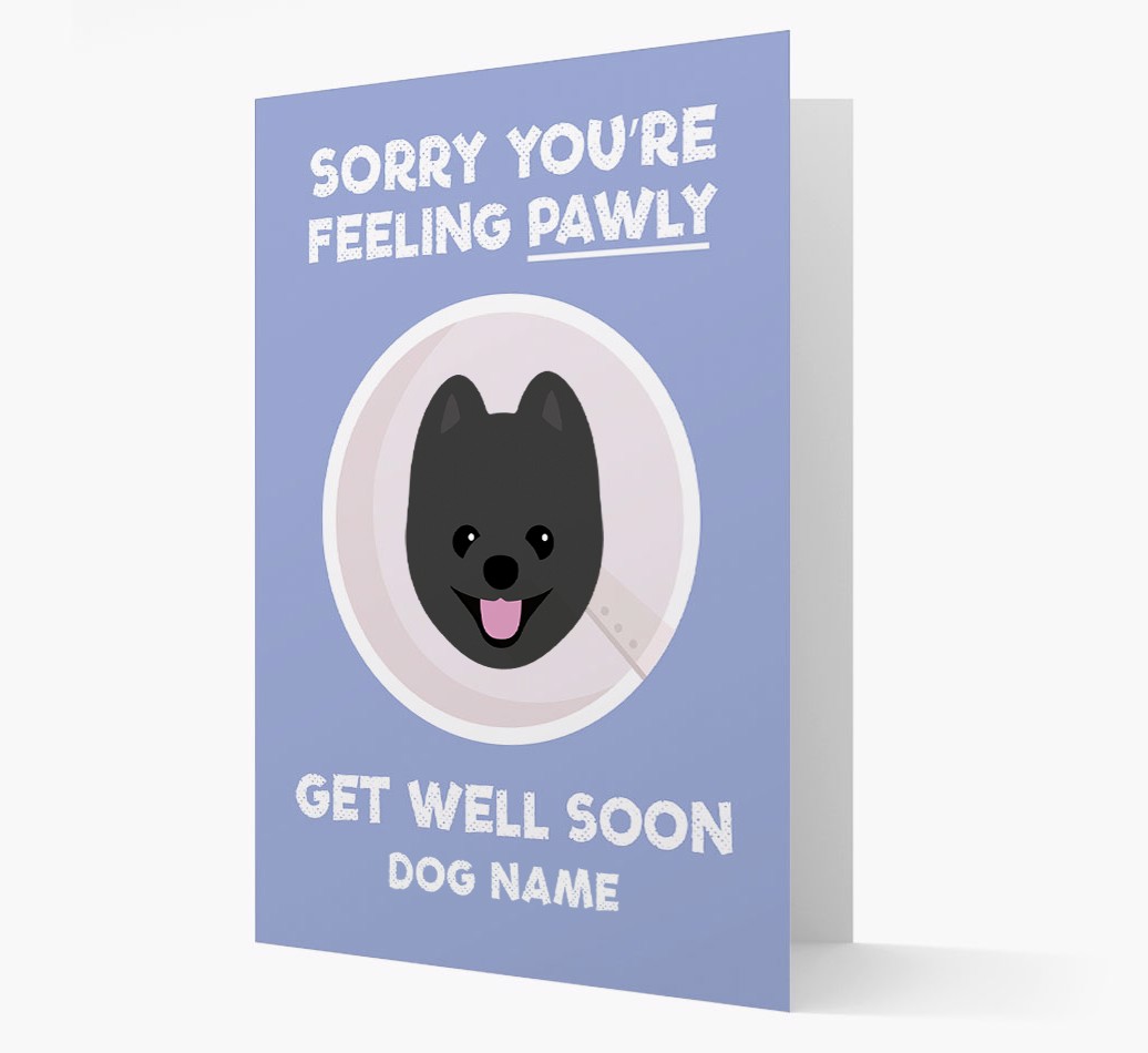 'Feeling Pawly' - Personalised {breedFullName} Card- front