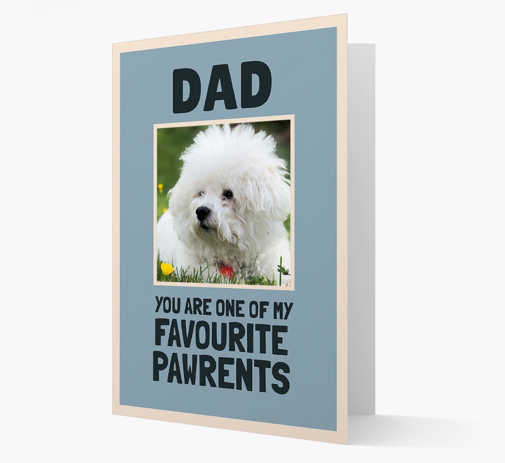 'Favourite Pawrent' Card with photo of your {breedFullName} Card Front