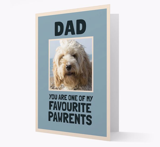 'Favourite Pawrents' Card with photo of your {breedFullName}