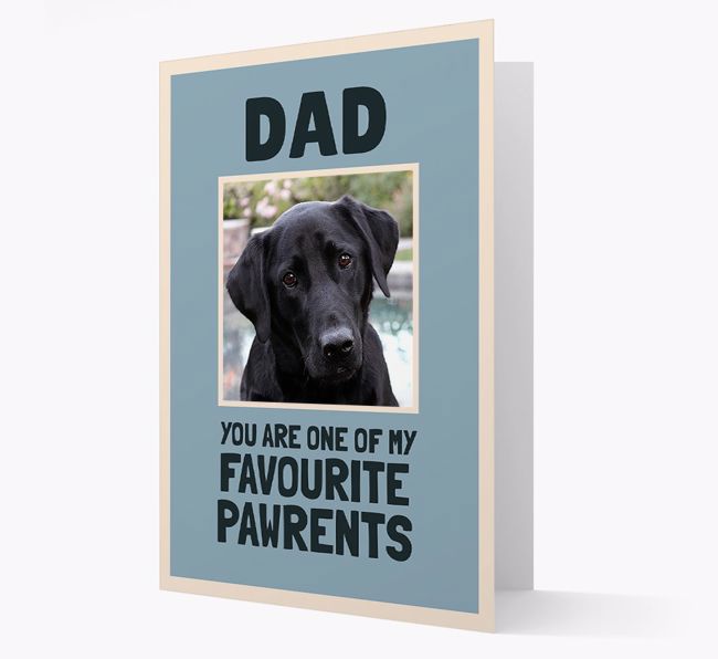 'Favourite Pawrents' Card with photo of your {breedFullName}