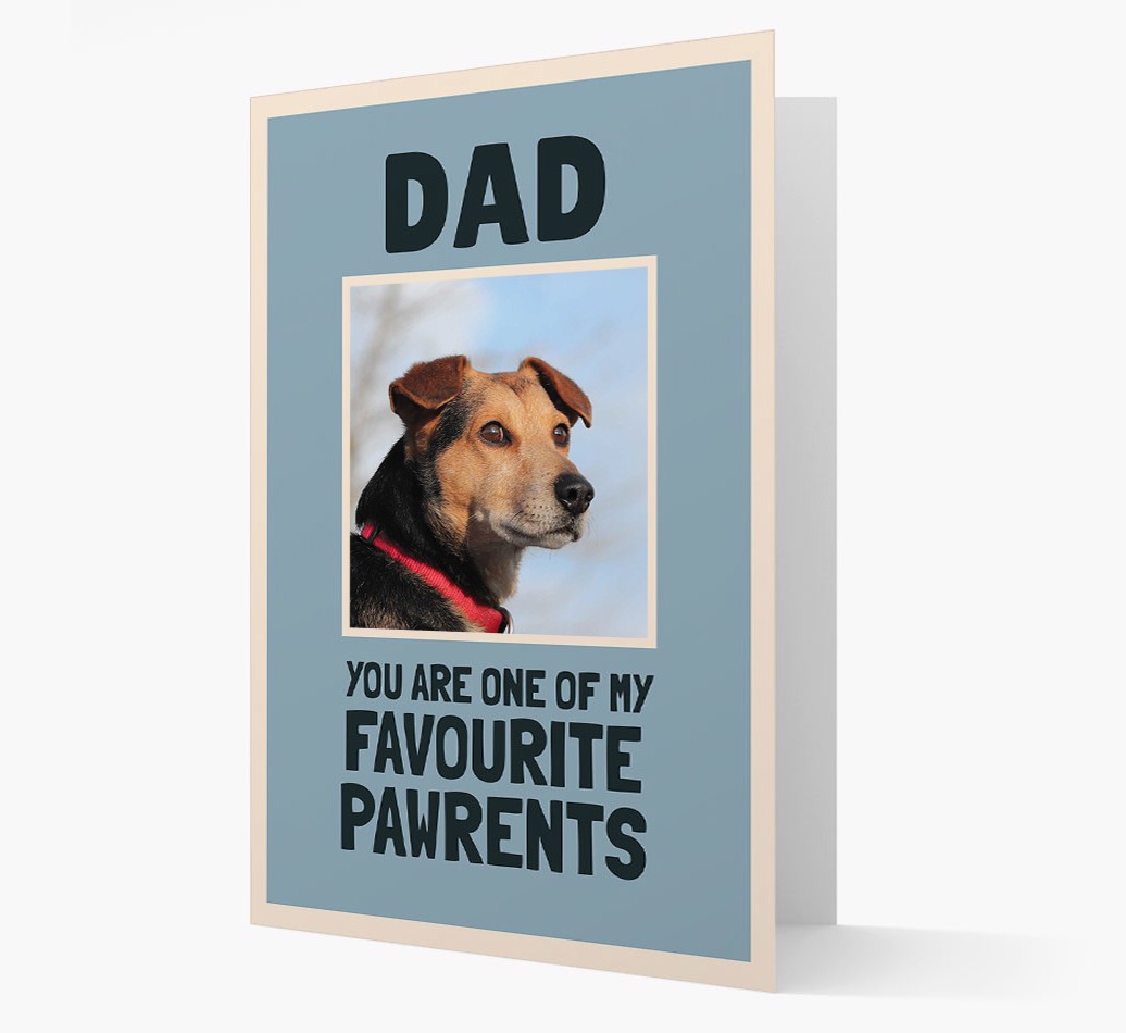 'Favourite Pawrent' Card with photo of your {breedFullName} Card Front