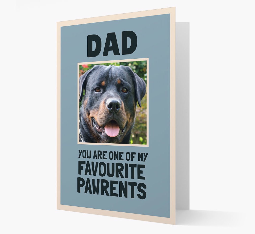 'Favourite Pawrent' Card with photo of your {breedFullName} Card Front