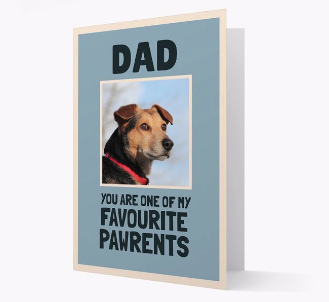 'Favourite Pawrents' Card with photo of your {breedFullName}