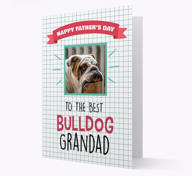 'Best Grandad' Card with photo of your {breedFullName}