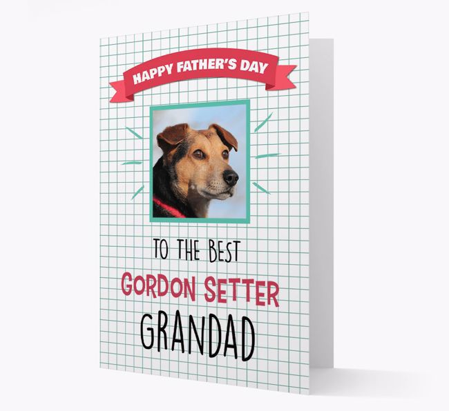 'Best Grandad' Card with photo of your {breedFullName}