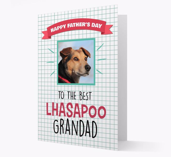 'Best Grandad' Card with photo of your {breedFullName}