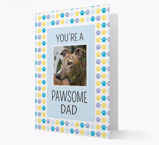 'Pawsome Dad' Card with photo of {breedFullName}