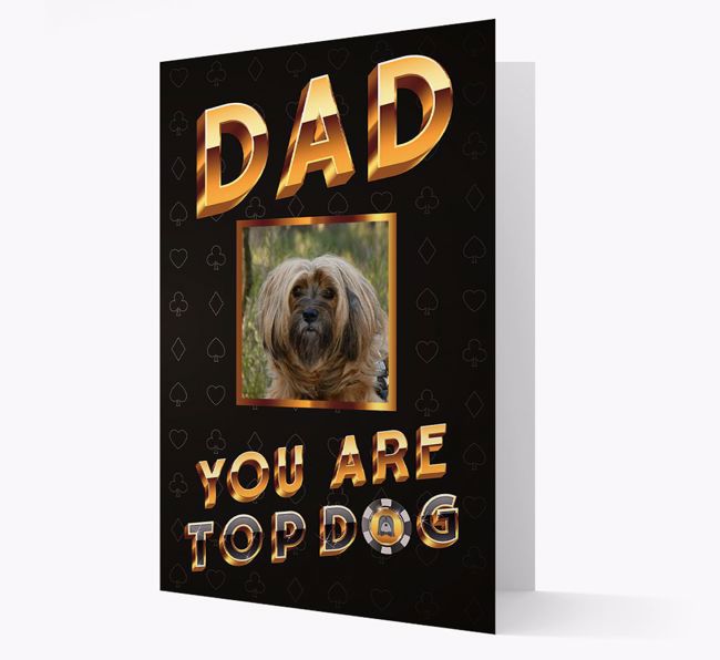 'Dad, You Are Top Dog' Card with photo of your {breedFullName}