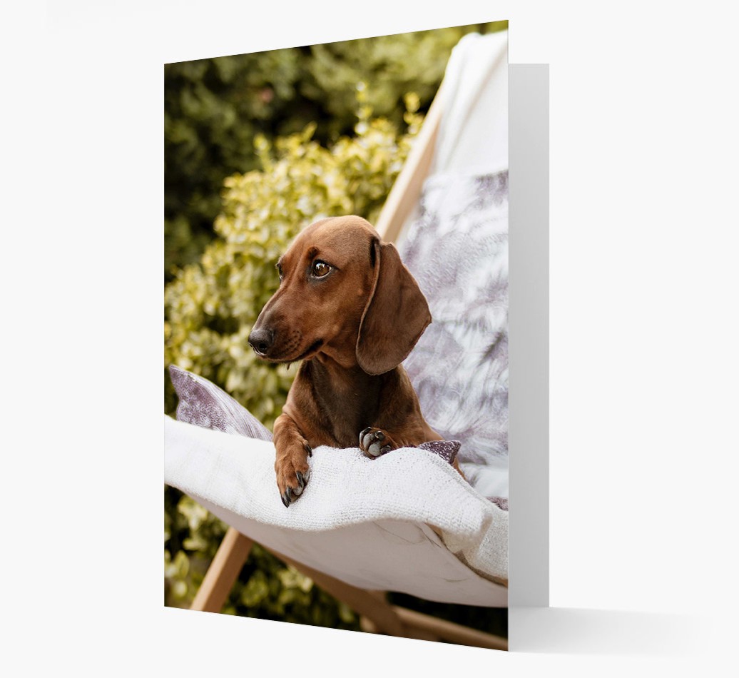 'Plain Photot Upload' - Personalised {breedFullName} Card - Front