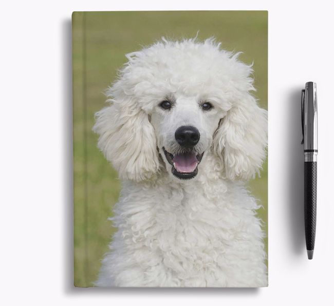 Notebook with photo of your {breedFullName}