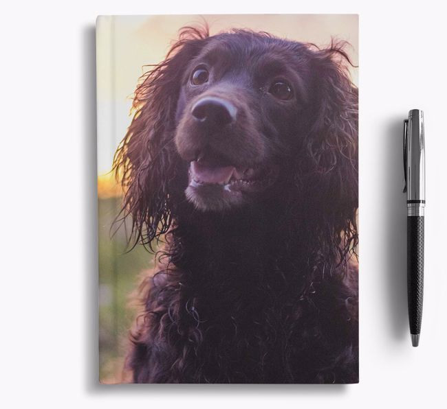 Notebook with photo of your {breedFullName}